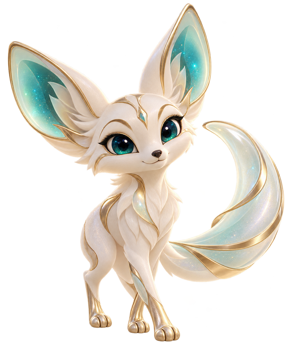 Noor, a luminous desert fox AI companion